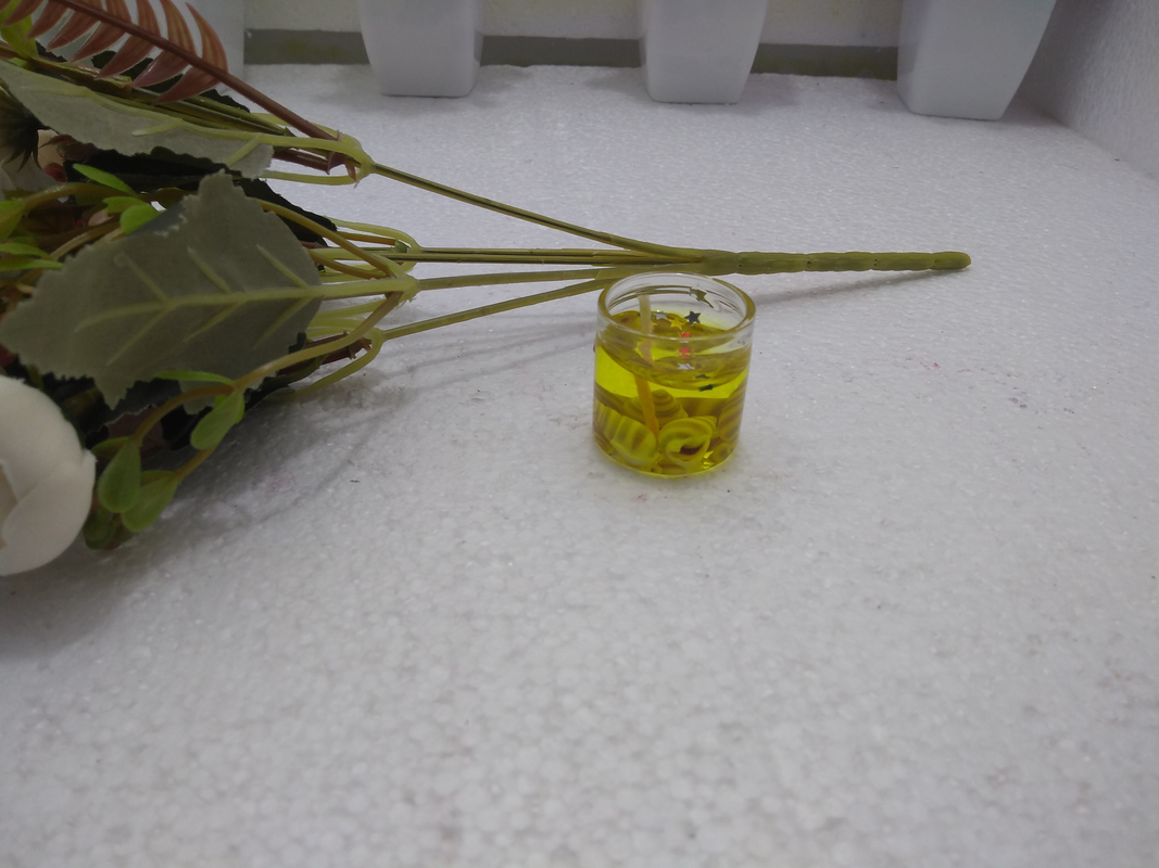 Colourful  Glass Gel  Candle  ( Small):-6 pcs set