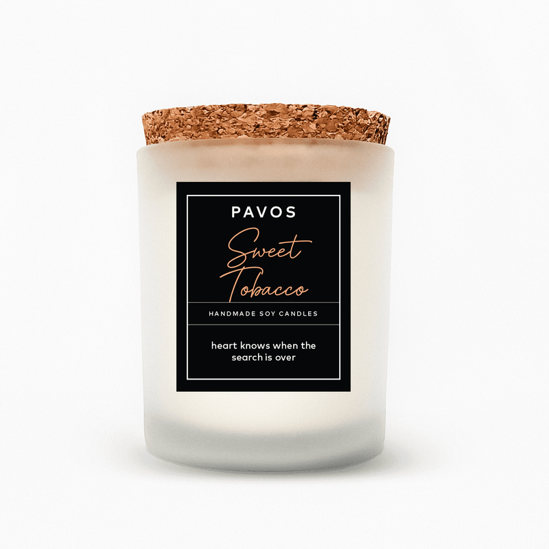 Smoky Sweet Tobacco Soy Wax Frost Jar Candle